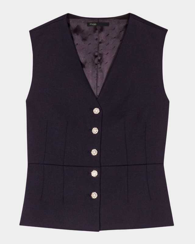 Lorine Wool-Blend Vest